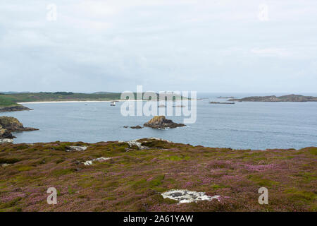 La côte nord de l'île de Saint Martin Vue de St Martin's Head Banque D'Images