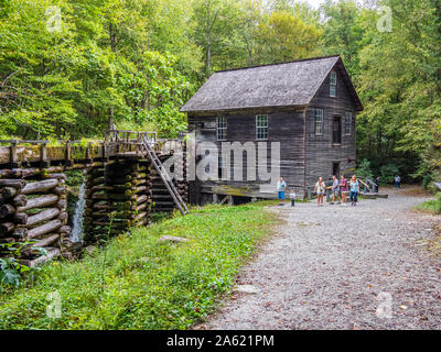 Mingus Mill. un moulin historique construit en 1886 à Great Smoky Mountains National Park en Caroline du Nord aux États-Unis Banque D'Images