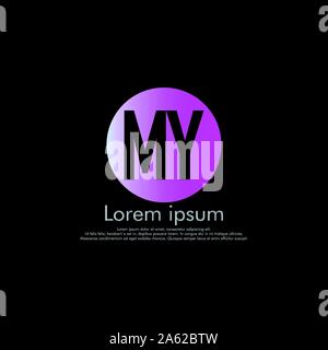 M A MON logo Vector abstract concept initial Illustration de Vecteur