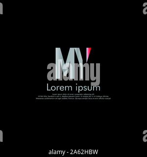 M A MON logo Vector abstract concept initial Illustration de Vecteur