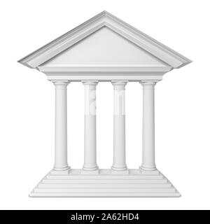 Portail classique. 3d illustration isolé sur fond blanc Banque D'Images