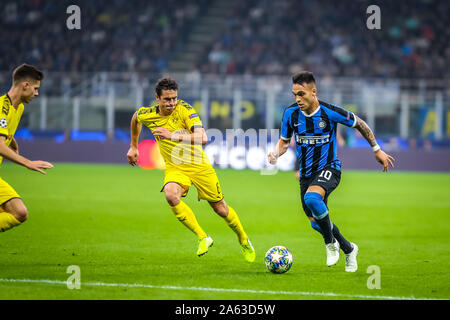 Milano, Italie, 23 Oct 2019, # 10 lautaro Martínez (internazionale fc) au cours de la Ligue des champions match entre l'inter v Borussia Dortmund dans Milan San Siro - 23  2019 10 - au cours de la Ligue des Champions de football Championnat Hommes - LPS/crédit : Fabrizio Carabelli/Alamy Live News Banque D'Images