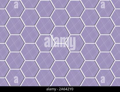 Résumé motif transparent, violet céramique plancher. Blocs de béton pavé hexagonal. Texture géométrique Conception de salle de bains, vector illustration Illustration de Vecteur