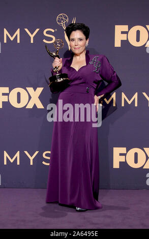 71e Emmy Awards (2019) Salle de presse tenue au Théâtre de Microsoft à Los Angeles, Californie. Avec : Alex Borstein, Emmy gagnant pour une actrice dans une série comique pour "La Merveilleuse Mme Maisel" Où : Los Angeles, California, United States Quand : 22 Sep 2019 Credit : Adriana Barraza M./WENN.com Banque D'Images