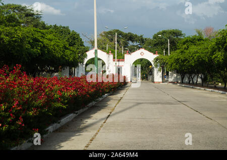 Entrée de San Pedro de Alejandrino à Santa Marta Banque D'Images