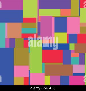 Télévision avec motif coloré rectangles chaotique Illustration de Vecteur