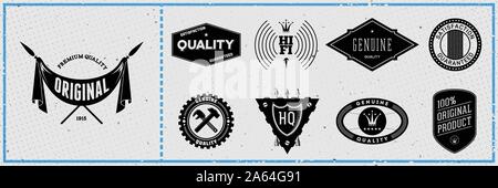 Ensemble d'étiquettes hipster rétro Illustration de Vecteur