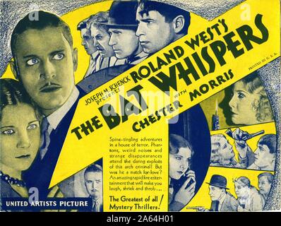 CHESTER MORRIS et UNA MERKEL dans THE BAT WHISPERS 1930 Directeur, ROLAND WEST basé sur le jeu de la chauve-souris par Mary Roberts Rinehart et Avery Hopwood Joseph M. Schenck productions / Art Cinema Corporation / United Artists Banque D'Images