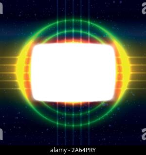 Sur l'écran brillant fils croisés Illustration de Vecteur