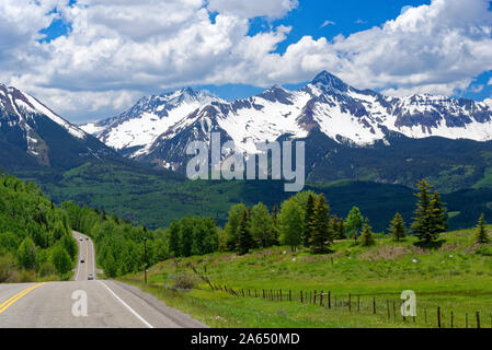 Paysage de montagne le long de la côte de San Juan Skyway, Colorado Banque D'Images