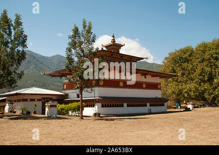 En chimi Lhakhang monestry, district de Punakha Bhoutan Banque D'Images