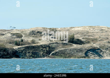Nida - de Courlande et de Courlande, Nida, Malines, la Lituanie. Les dunes de la mer Baltique. Patrimoine de l'Unesco. Nida est situé sur l'isthme de Courlande.Belle Gray Banque D'Images