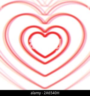 Carte coeur avec aberrations colorées Illustration de Vecteur