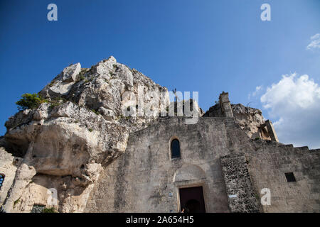 L'Italie, région Basilicate : Matera. L'église rupestre de Santa Maria de Idris Banque D'Images