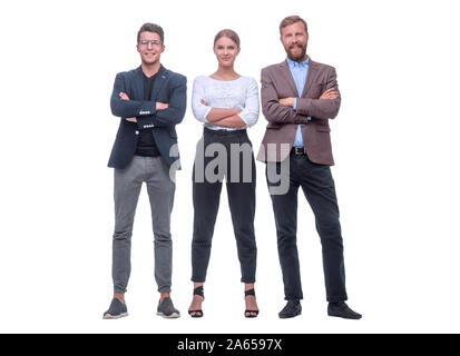 Groupe de confiance les jeunes hommes debout ensemble. Banque D'Images