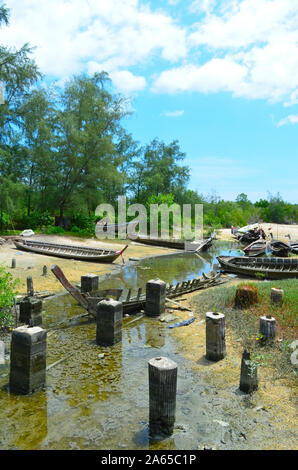 Photos prises à différents endroits sur le Koh Maphrao, également connu sous le nom de Coconut Island Banque D'Images