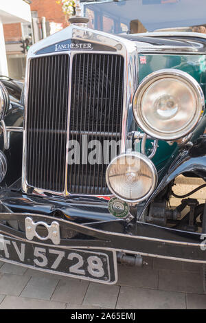 Vintage Lanchester 15/18 voiture classique, Classic car soir, Melton Mowbray, Leicestershire, UK Banque D'Images