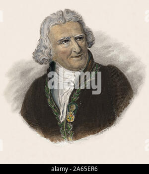 Le baron Antoine Augustin Parmentier (1737-1813), pharmacien, dieteticien et agronome francais. dans 'Portraits des hommes utiles', 1833-1836, Paris. Banque D'Images