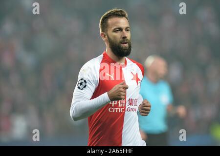 Prague, République tchèque. 24 Oct, 2019. JOSEF HUSBAUER de Slavia Prague lors de la Ligue des Champions, Groupe F match de football entre le Slavia Prague v FC Barcelone à Sinobo Stadium à Prague, le 23 octobre 2019. Credit : Slavek Ruta/ZUMA/Alamy Fil Live News Banque D'Images