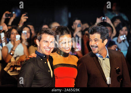 Hollywood acteur Tom Cruise, Paula Patton Indian Anil Kapoor, Mumbai, Maharashtra, Inde, Asie Banque D'Images