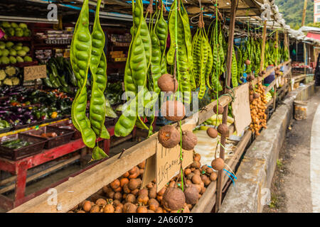 Cameron Highlands Malaisie. Le 10 mars 2019. Vue d'un marché de légumes locaux stand au marché Kea Farm à Cameron Highlands Banque D'Images