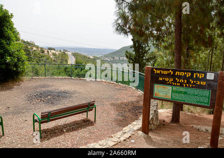 Soldat des FDI's memorial à la Montagne de Carmel, Park Nesher, Israël Banque D'Images