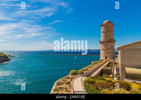 Marseille France. 22 juin 2019. Vue du Fort Saint Jean à Marseille en France Banque D'Images