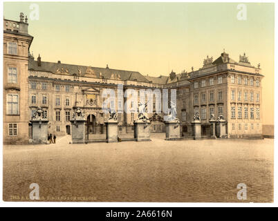 Entrée au château de Prague, la Bohême, Autriche-Hongrie Banque D'Images