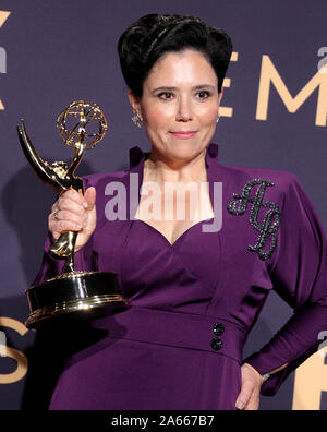 71e Emmy Awards (2019) Salle de presse tenue au Théâtre de Microsoft à Los Angeles, Californie. Avec : Alex Borstein, Emmy gagnant pour une actrice dans une série comique pour "La Merveilleuse Mme Maisel" Où : Los Angeles, California, United States Quand : 22 Sep 2019 Credit : Adriana Barraza M./WENN.com Banque D'Images