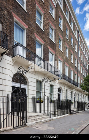 Logement géorgienne à Gloucester Place, Londres. Banque D'Images