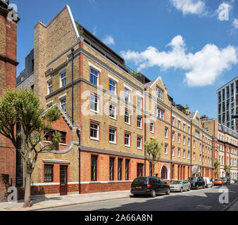 Chapter House Luxury apartments in Parker Street, Covent Garden. Anciennement une demeure victorienne men's hostel. Banque D'Images