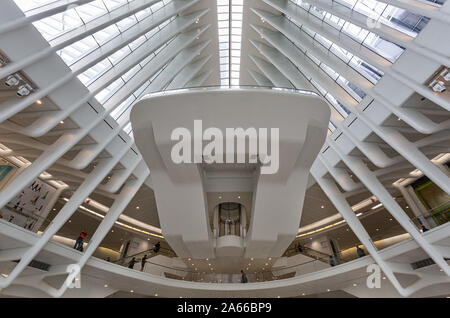 L'Oculus, New York City Centre des transports au site du World Trade Center, Ground Zero. Banque D'Images