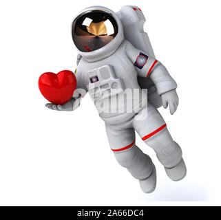 Fun astronaute - Illustration 3D Banque D'Images
