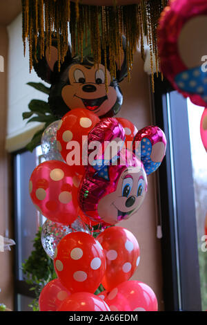 Ballons Mickey Mouse. Banque D'Images