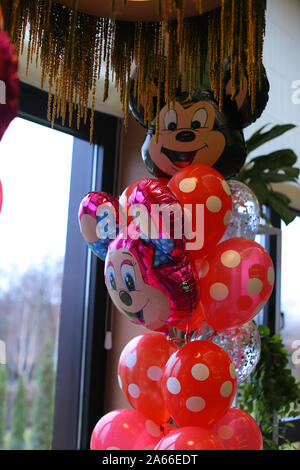 Ballons Mickey Mouse. Banque D'Images