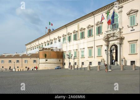 Quirinal sur la Piazza del Quirinale à Rome. Résidence du Président de la République italienne - Italie. Banque D'Images