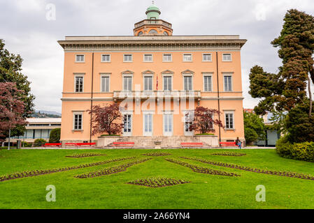 Villa Ciani, Lugano en Suisse en octobre. Banque D'Images