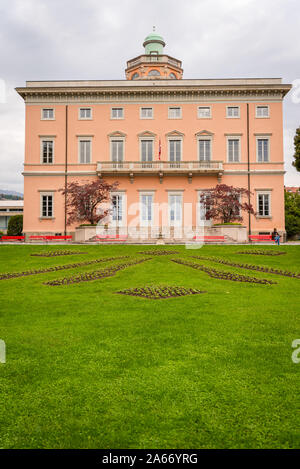 Villa Ciani, Lugano en Suisse en octobre. Banque D'Images