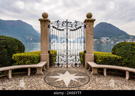 Villa Ciani, Lugano en Suisse en octobre. Banque D'Images