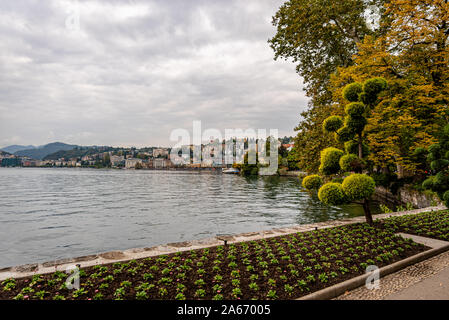 Villa Ciani, Lugano en Suisse en octobre. Banque D'Images