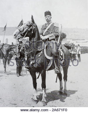 WW1 allemand instructeur pour l'armée turque, vintage photographie de 1914 Banque D'Images