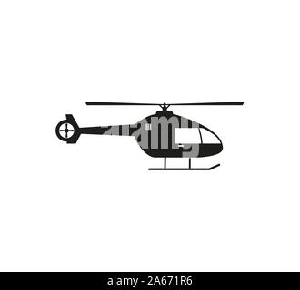 L'air, hélicoptère, icône de transport. illustration, modèle plat. Illustration de Vecteur