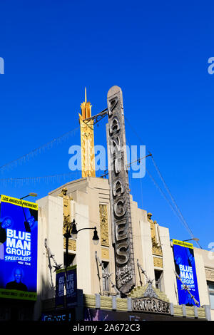 Le Pantages Theatre sur Hollywood and Vine, Los Angeles, Californie, États-Unis d'Amérique. Octobre 2019 Banque D'Images