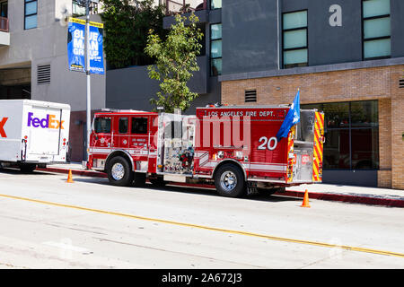 2017 Pierce Arrow XT Pumper fire engine de Station 20 du Service d'incendie de Los Angeles, Hollywood, Californie, États-Unis d'Amérique. 201 Octobre Banque D'Images