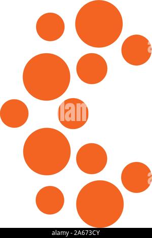 Abstract circles lettre C. Company Logo modèle. Orange vecteur emblème sur fond blanc. Illustration de Vecteur