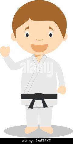 Illustrations vectorielles cartoon sport : Judo Illustration de Vecteur