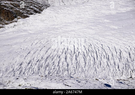 Der Grosse Aletschgletscher, Aletscharena dans den Berner Alpen, Wallis, Schweiz, Europa Banque D'Images