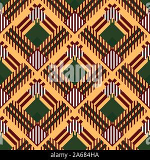 Motif Tartan de Nouvelle-Calédonie. Cage écossaise. Arrière-plan en damier écossais. Ornement traditionnel écossais. Plaid écossais en couleurs classiques. Seamless Illustration de Vecteur