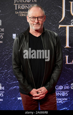 Liam Cunningham assiste à l'exposition Game of Thrones photocall à l'IFEMA à Madrid. Banque D'Images