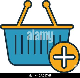 Ajouter au panier jeu d'icônes. Quatre éléments dans diférents styles à partir d'icônes marketing en ligne collection. Creative Ajouter au panier rempli d'icônes, de contours et de couleur Illustration de Vecteur